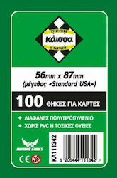 Kaissa 100 Θήκες Για Κάρτες Sleeves Μέγεθος Standard USA 56x87mm